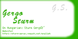 gergo sturm business card